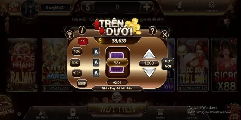 Trên Dưới Sunwin – game bài đổi thưởng hấp dẫn nhất 2025